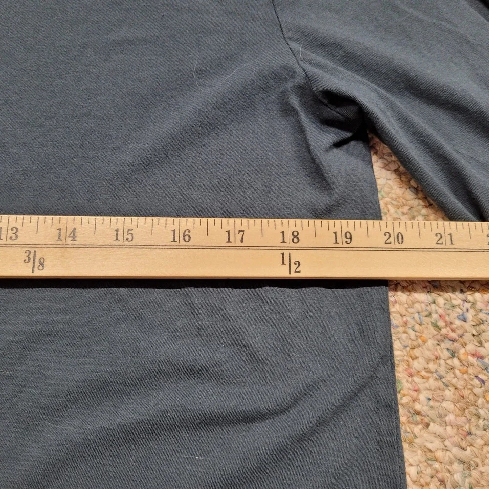 James Perse Shirt Mens Size 2 Green Blue Long Sleeve Standard Crew Neck USA - Picture 10 of 13